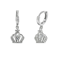 Срібні сережки зі вставкою Swarovski Zirconia