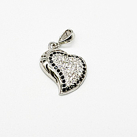 Срібна підвіска родована зі вставкою фіаніт