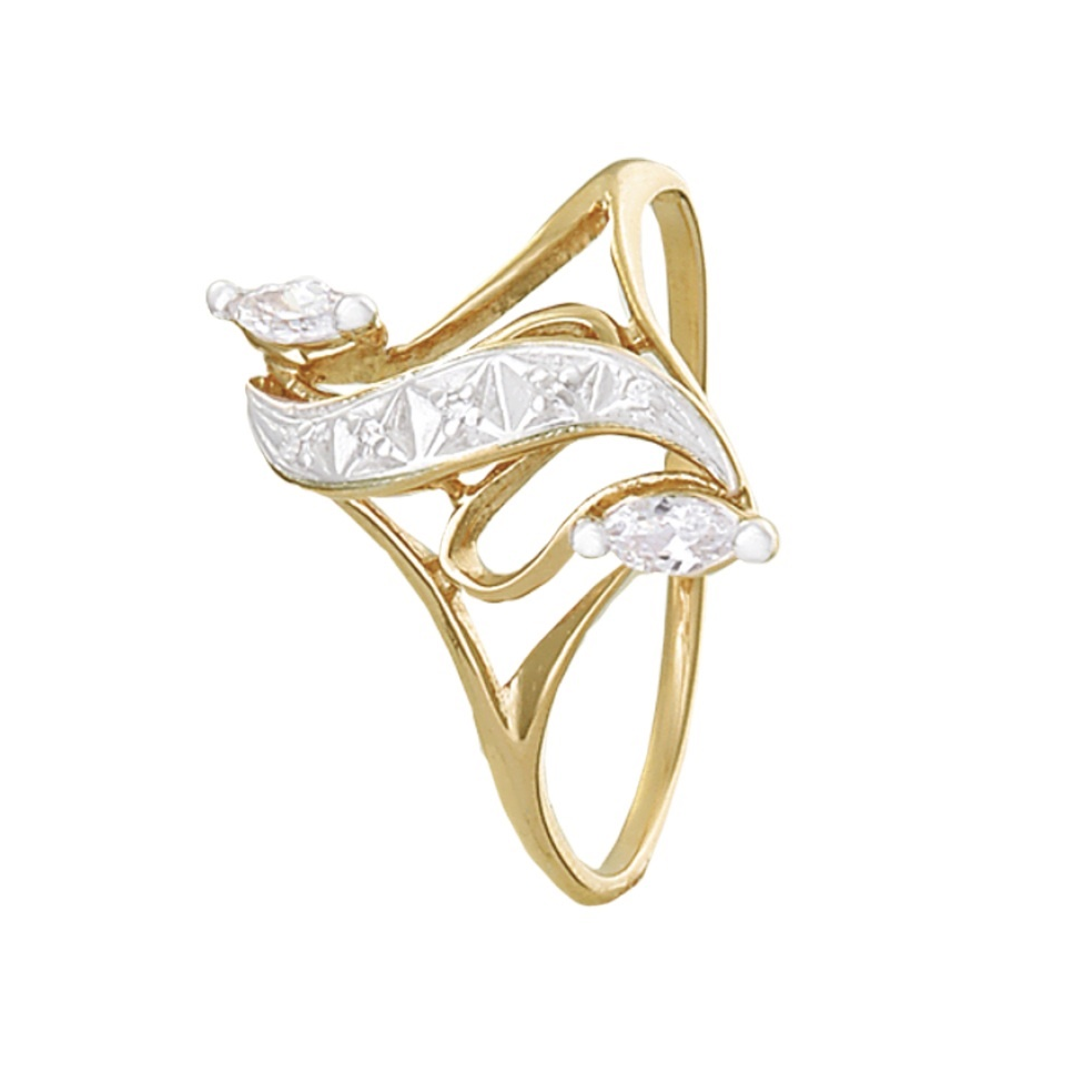 Срібна каблучка з фіанітами