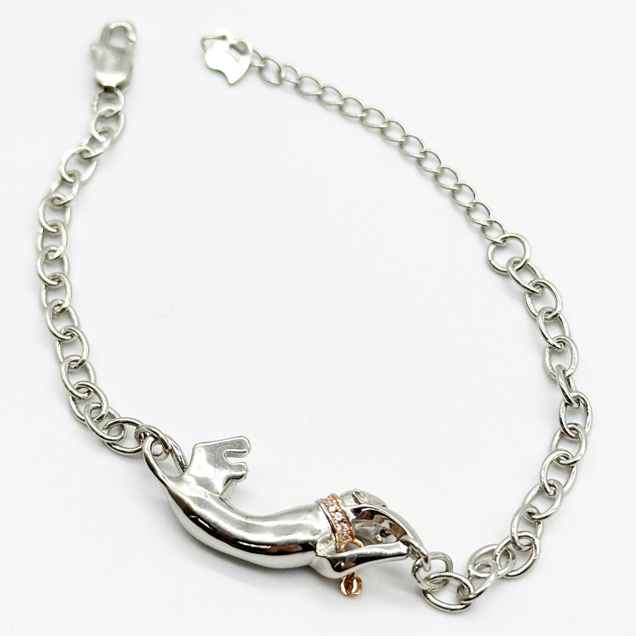 Срібний браслет в стилі "Cartier" з фіанітами