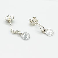 Срібні сережки зі вставкою фіаніт