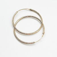 Срібні сережки позолочені конго