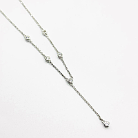 Срібне кольє зі вставкою Swarovski Zirconia
