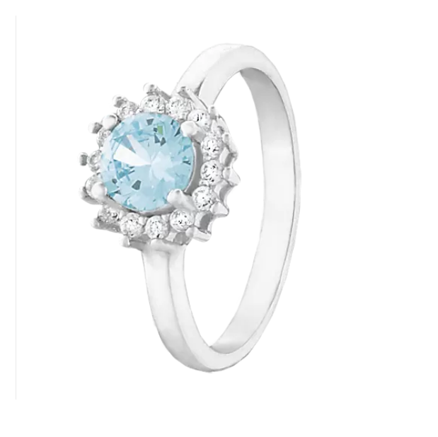 Срібна каблучка з фіанітами, Розмір 18,0, Вага: 2.7 г