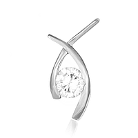 Срібна підвіска зі вставкою фіаніт