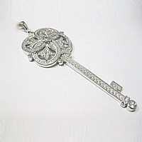 Срібна підвіска в стилі "Tiffany" з фіанітами
