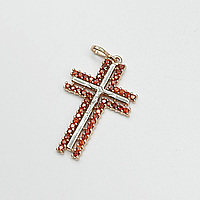 Срібна підвіска позолочена зі вставкою фіаніт