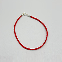 Срібний бавовняний браслет з позолоченою застібкою