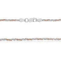 Срібний ланцюжок, плетіння Переплетення Снейк і намистини