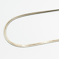 Срібний ланцюжок з позолотою, Розмір 50 см x 0,25 см, Вага: 3.7 г