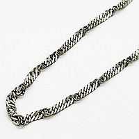 Срібний ланцюжок, плетіння Сінгапур