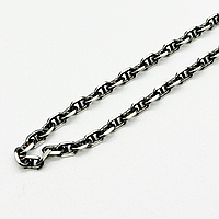 Срібний ланцюжок, плетіння Якір Гуччі