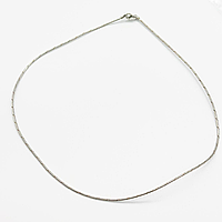 Срібний ланцюжок з позолотою, плетіння Омега струна