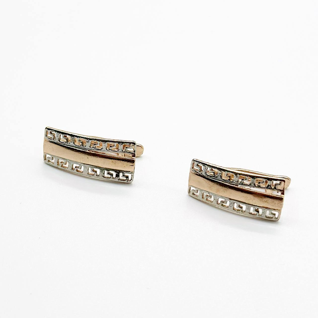 Срібні сережки з позолотою