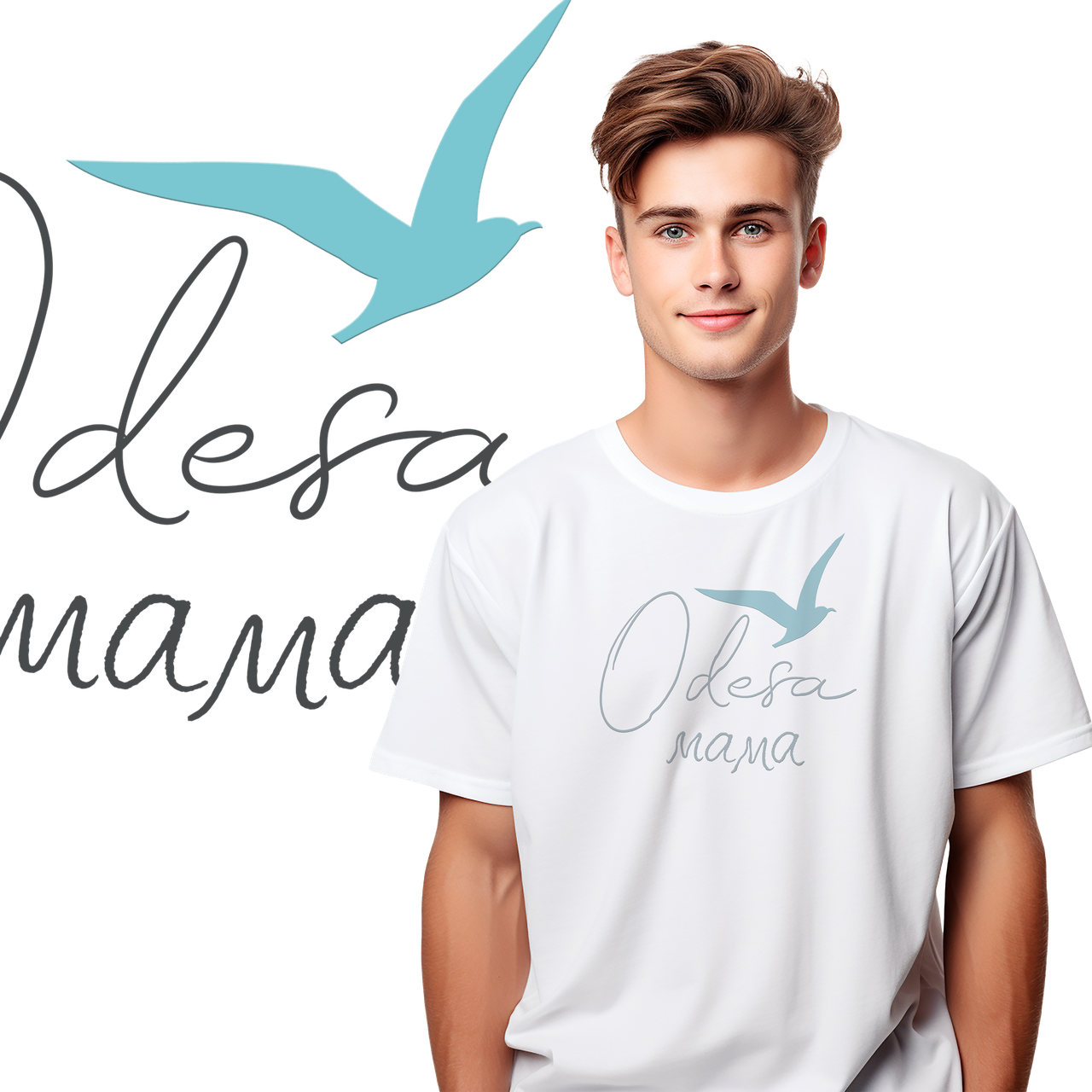 Футболка унісекс Stedman з принтом "Одеса мама" XS біла, фото 1
