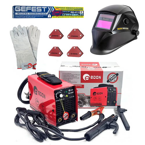 Набор для сварщика EDON TB-250 P: 5 единиц (сварка, маска, электроды ...