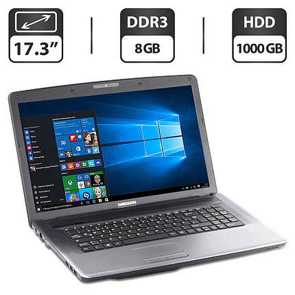 Ноутбук Б-клас Medion Akoya P7818/ 17.3" (1366x768)/ Core i3-3110M/ 8 GB RAM/ 1000 GB HDD/ GeForce GT 730M 2GB, фото 1