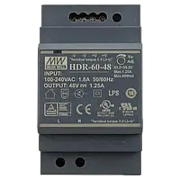 Блок живлення Mean Well HDR-60-48 48B 1.25А для монтажу на DIN рейці