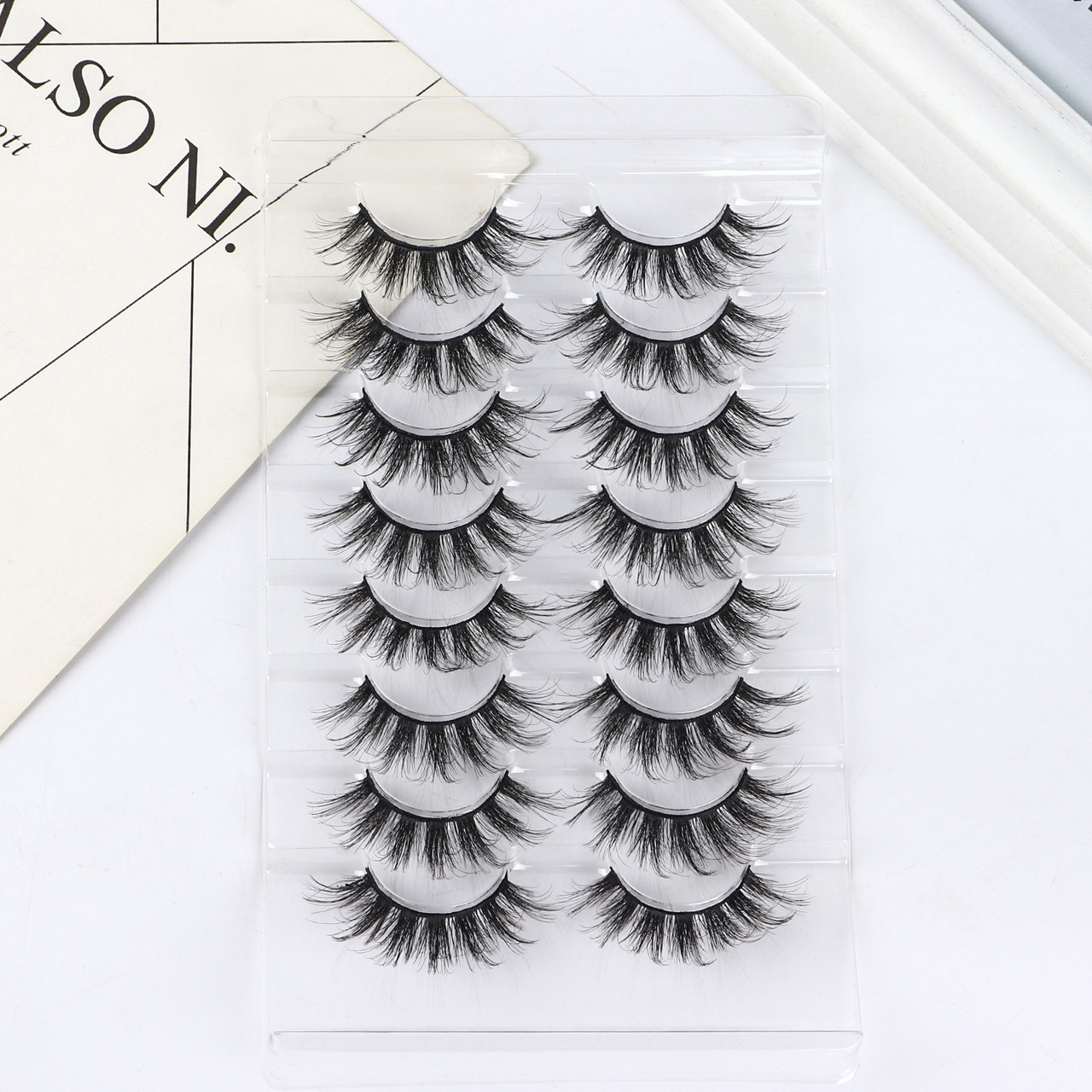 Набір накладних вій з ефектом об'єму 3D, 8 пар багаторазові, фото 1