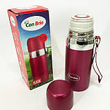 Термос Con Brio CB-381 Gold 0,35л, Термос для питної води, Якісний термос для дому. Колір: рожевий, фото 3