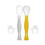 Ложечки еластичні 2 шт BabyOno Сірий з жовтим, фото 3