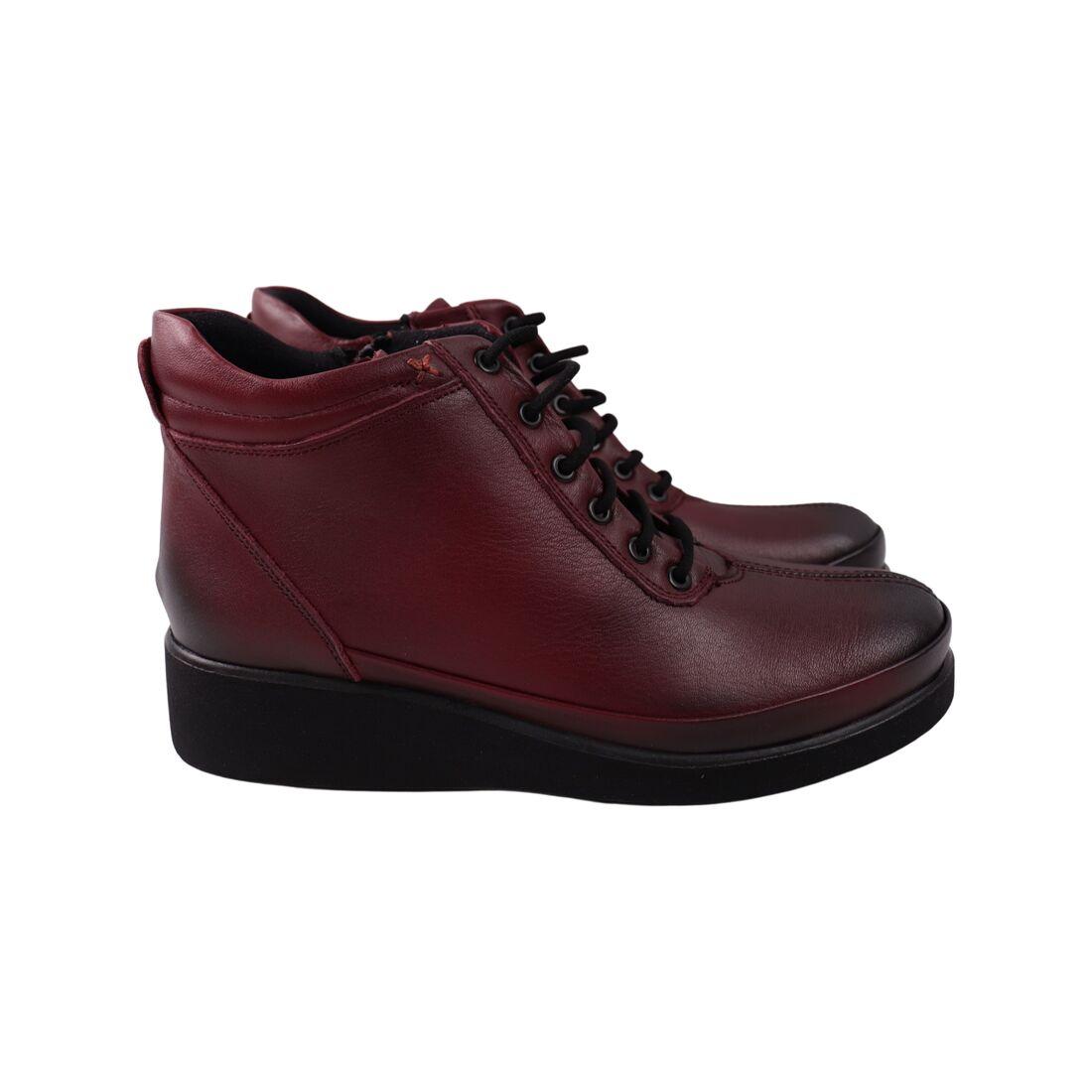 Черевики жіночі Kesim бордові натуральна шкіра, 41, фото 1