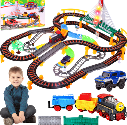 Комплект гоночної траси з електропоїздом Malplay 700 см, фото 1