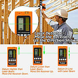 Лазерний рівень нівелір Huepar ZK04CG ВІДКАЛІБРОВАНИЙ з приймачем, фото 10