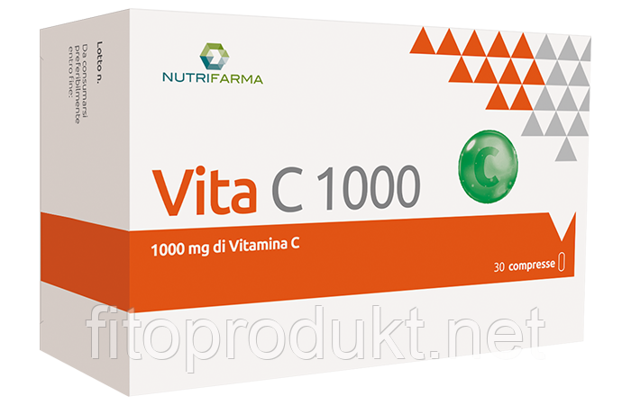 Vita C 1000 мг вітамін C нормалізує роботу імунної системи No30 Нутріфарму