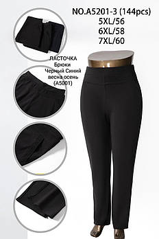 Штани жіночі Ластівка, розмір 5XL-7XL, асорті, А5201-3
