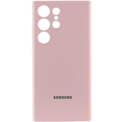 Чехол Silicone Cover Lakshmi Full Camera (AAA) with Logo для Samsung Galaxy S24 Ultra Рожевий / Pink Sand