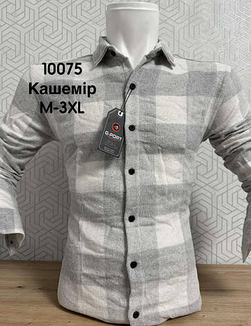 Тепла кашемірова сорочка G-port в клітку, без карманів, фото 1
