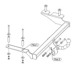 Фаркоп Chevrolet Aveo 3 (хэтчбек 2008-) (Фаркоп Шевроле Авео) Автопристрій