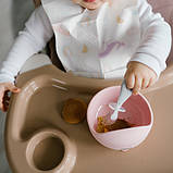 Ложечки силіконові дитячі для годування 2 шт. BabyOno Фіолетовий з персиковим, фото 4