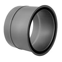 Компенсаційний перехідник двостінний Darco WD Ø 180 чорна сталь 0,8 мм