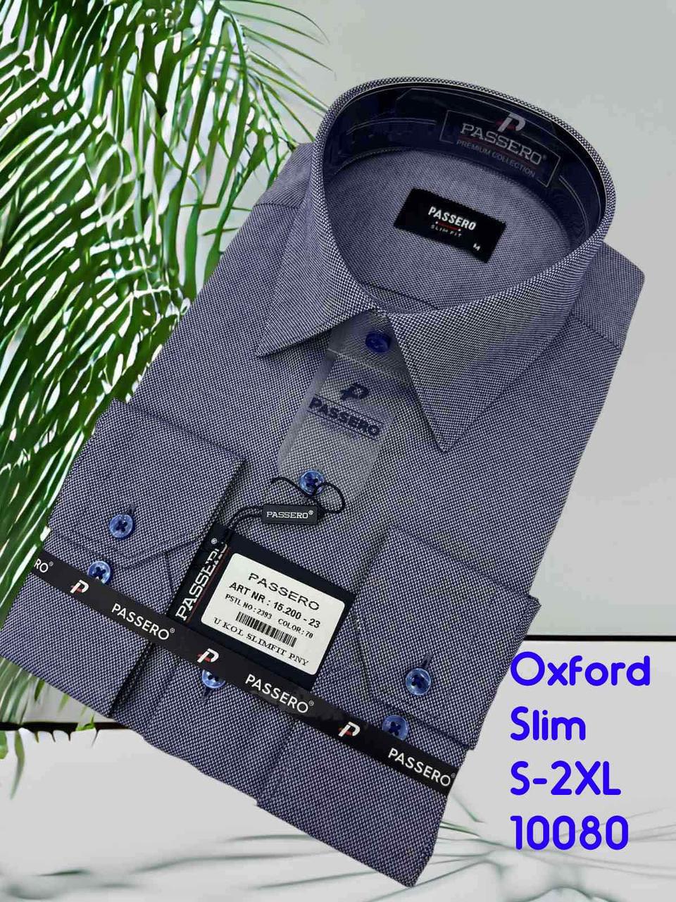 Сорочка з довгим рукавом Passero slim оксфорд- mod.15200, color 70