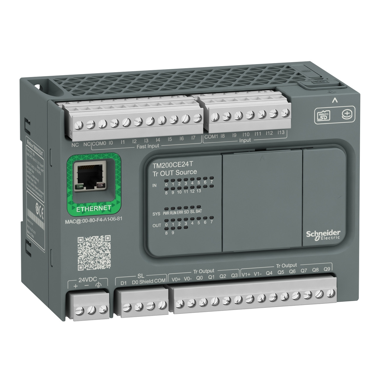 TM200CE24T ПЛК M200 24ВХ/ВИХ,=24В, 14/10 ТР.PNP,Eth