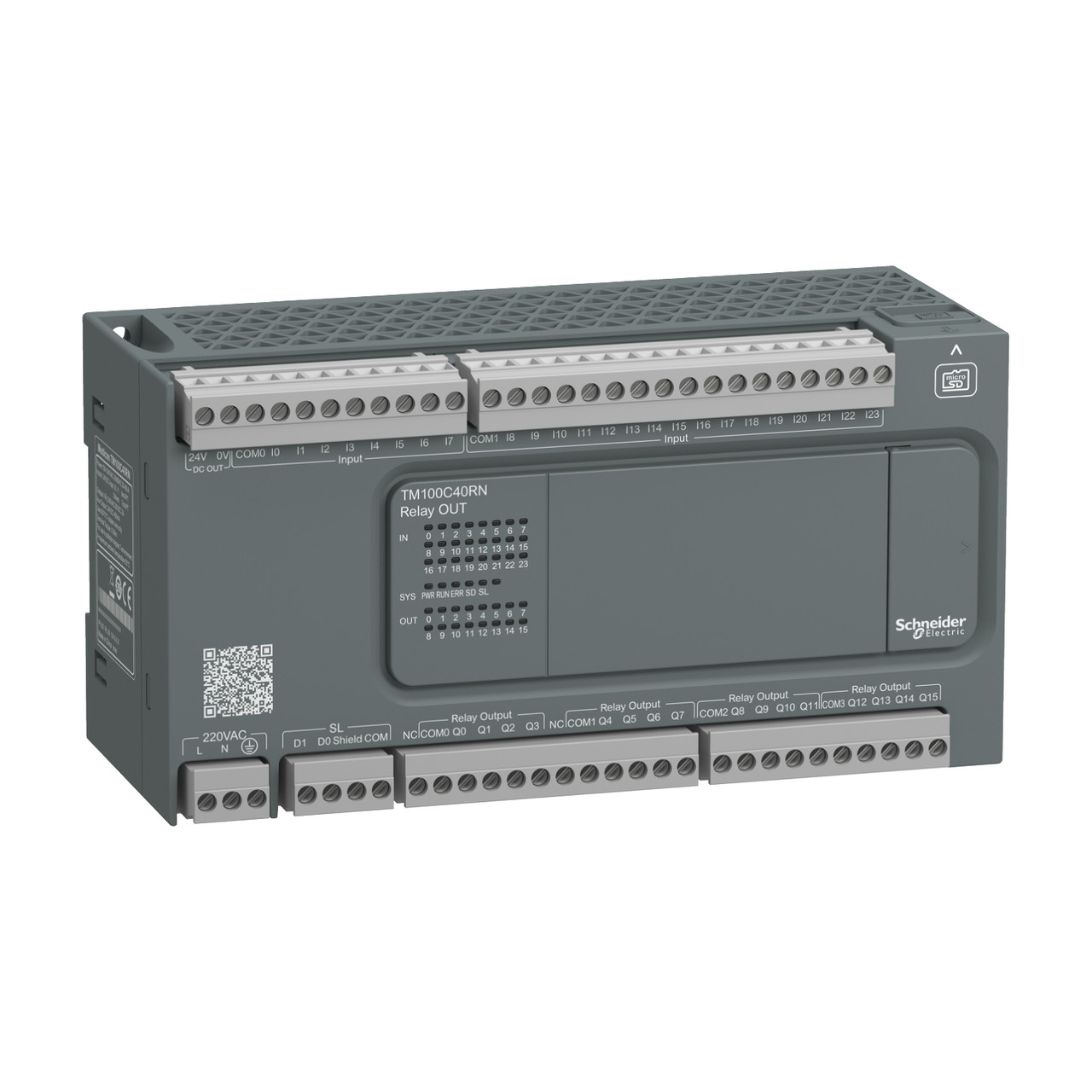 TM100C40RN ПЛК M100 40ВХ/ВИХ,~220В, 24 ВХ, 16 РЕЛ.
