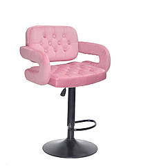 Стілець барний Gor CH-Base фрез оксамит В-1025, на хромованій опорі-бліні, з регулюванням висоти