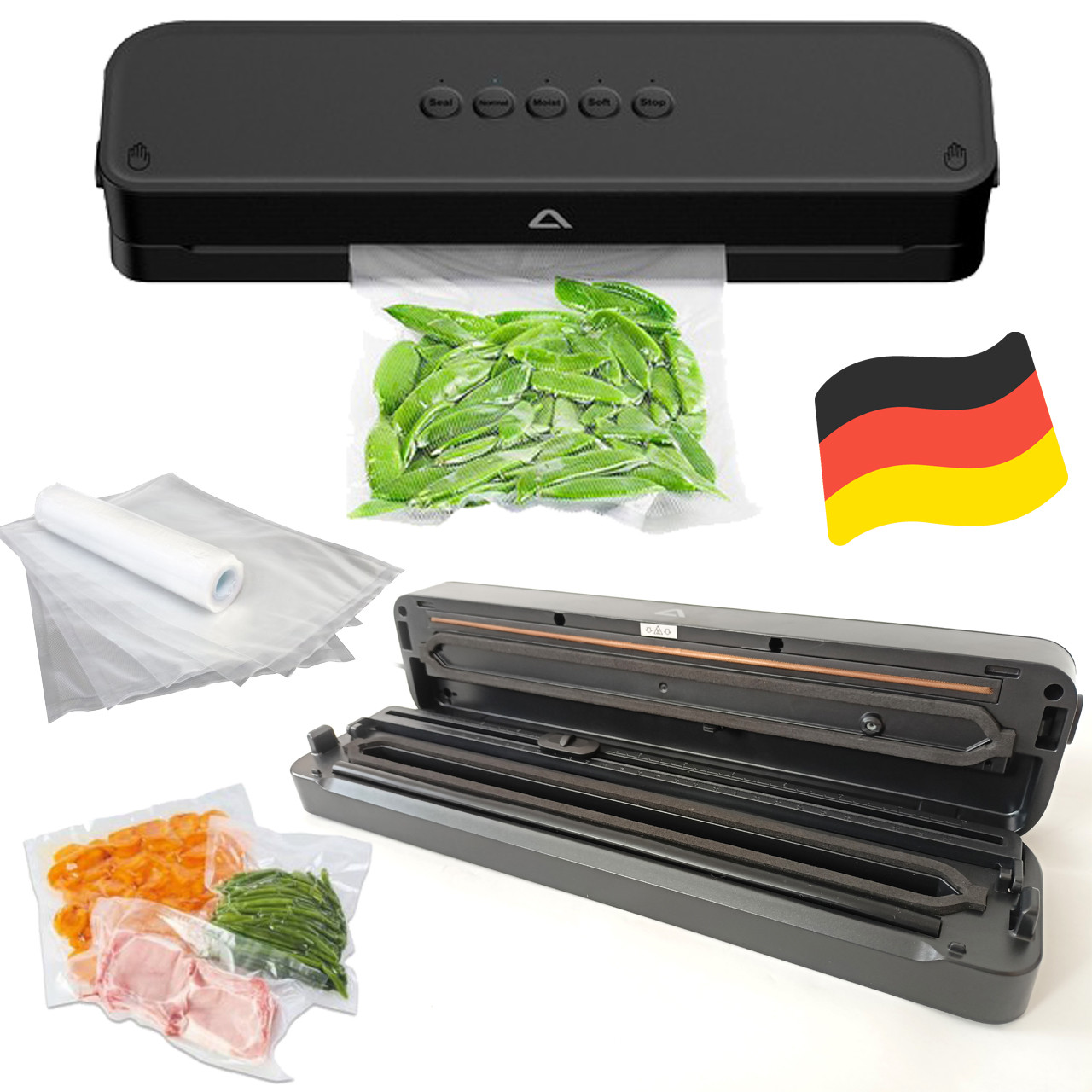 Вакуумний пакувальник, вакууматор AMBIANO VS 64-23/6740 (130 Вт, різак, Німеччина), фото 1