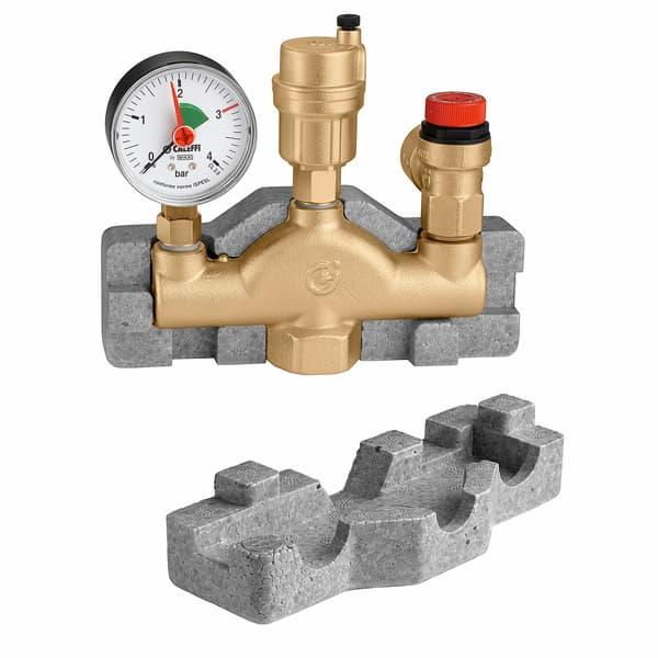 Група безпеки котла Caleffi DN 1" (50 kW) для систем опалення (в ізоляції) 302631