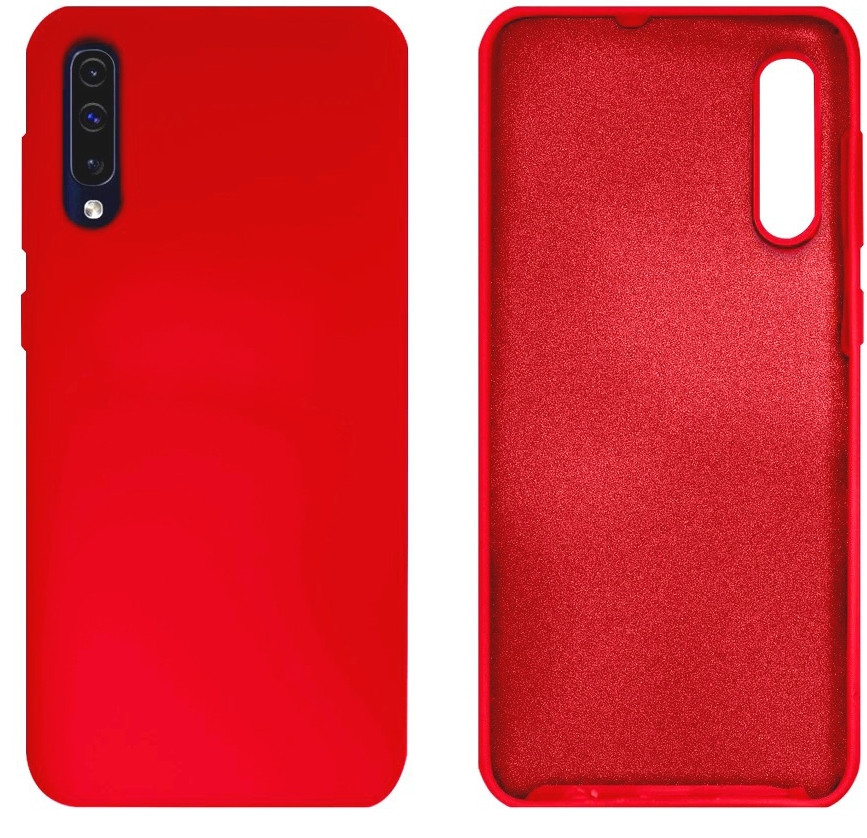 Чохол Silicone case Camera Protective для Samsung A50 (01) червоний Red