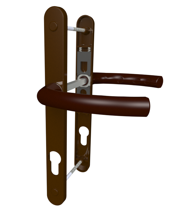 Ручка на планці "Antey" DHS 25/85/208 мм Ral 8019 коричнева