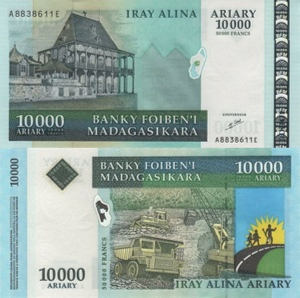 Мадагаскар 10000 аріарі 2003р  аUNC-UNC Р-85-
