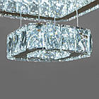 Кришталева підвісна світлодіодна люстра "квадрати" 55 Вт колір каркасу золотий D-8373A/400+280+160G, фото 2