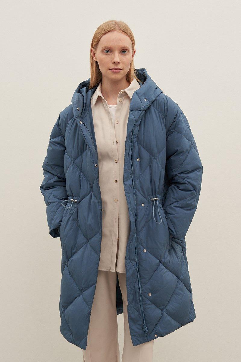 Жіночий пуховик oversize Finn Flare FAD11031-105 блакитний XL