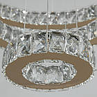 Кришталева підвісна світлодіодна LED люстра 66 Вт з пультом управління колір каркасу золотий D-8312-8A/580+400+200G, фото 4