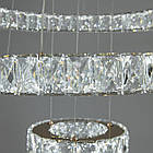 Кришталева підвісна світлодіодна LED люстра 66 Вт з пультом управління колір каркасу золотий D-8312-8A/580+400+200G, фото 5