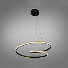 Сучасна світлодіодна підвісна люстра 64 Вт колір каркасу чорний D-6912BK, фото 4