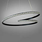 Сучасна світлодіодна підвісна люстра 64 Вт колір каркасу чорний D-6912BK, фото 5